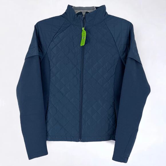 NWT Zūda Repreve Navy Blue Windbreaker Zip Up Jacket - Picture 1 of 10